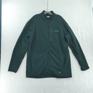Columbia Altitude Aspect Full Zip Fleece Jacket Men's XXL Green Omni-Shield